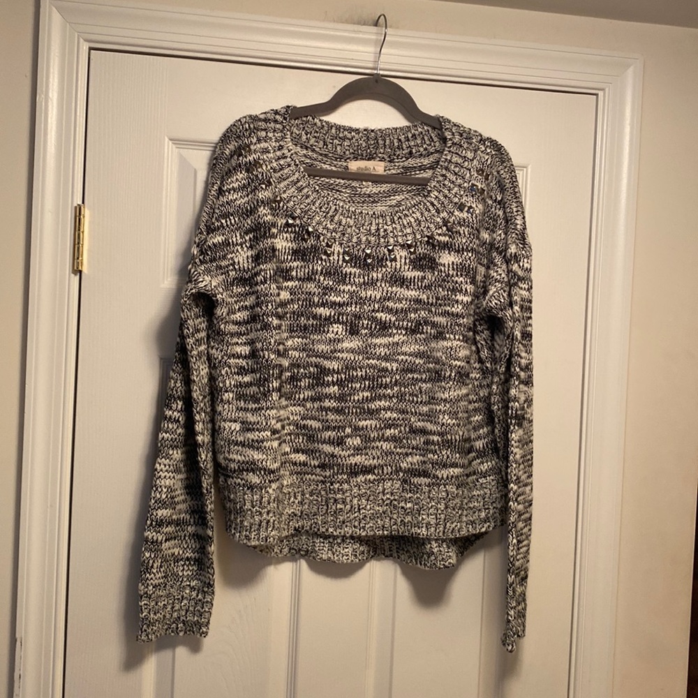 NWOT Studio A Black & White Sweater…size 2X